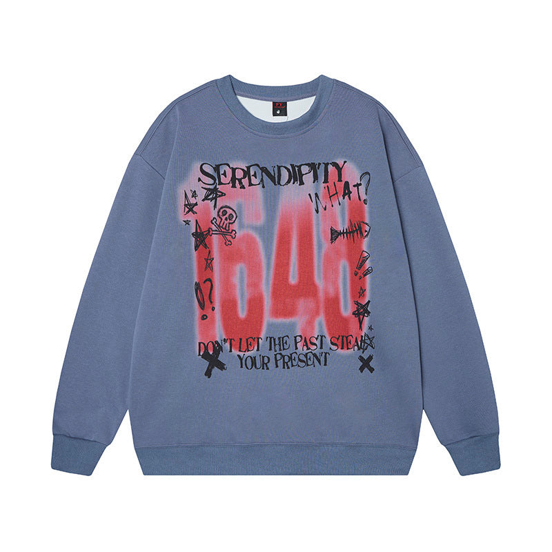 Serendipity 1948 Graffiti Crewneck Sweatshirt | Oversized Streetwear Pullover