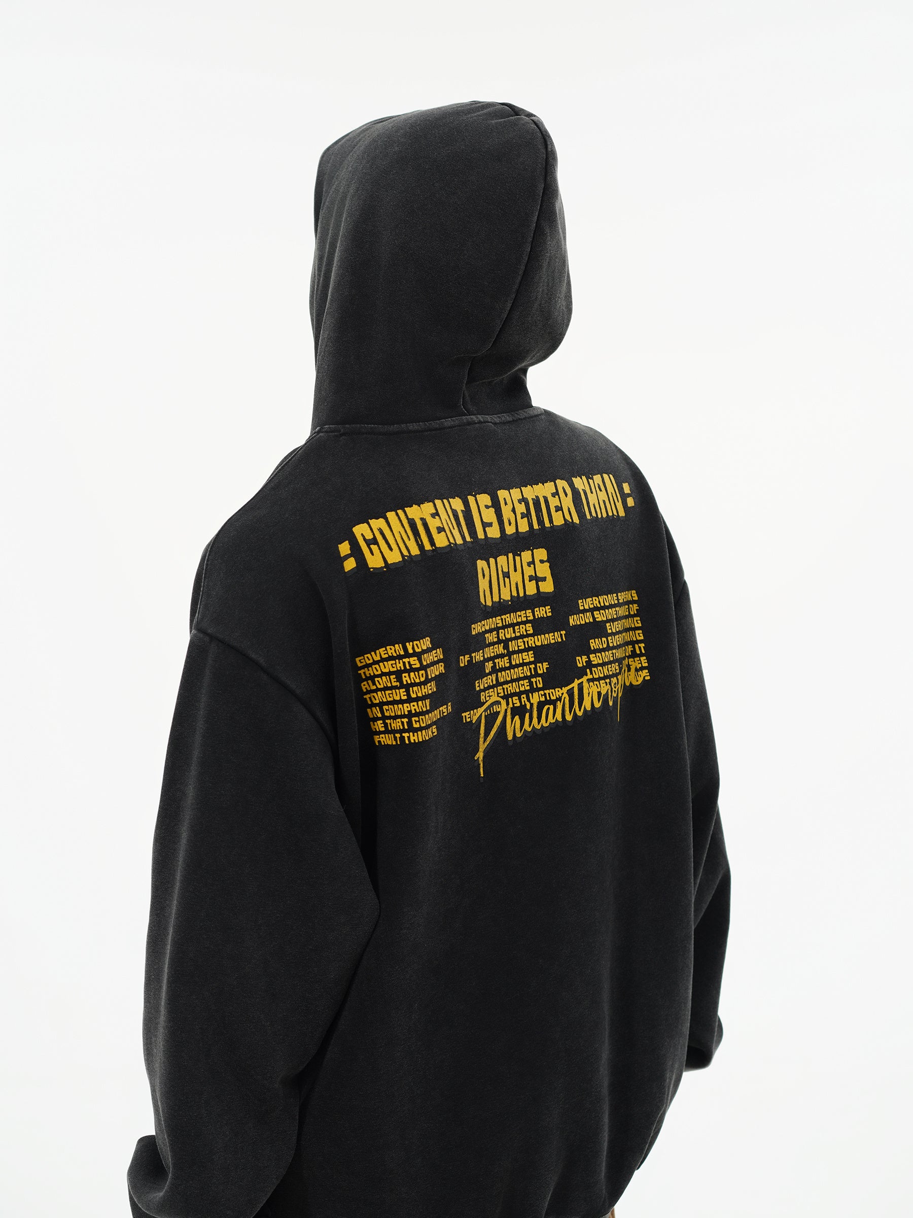 The Boondocks Tribute: "Content Is Better Than Riches" Vintage Wash Hoodie