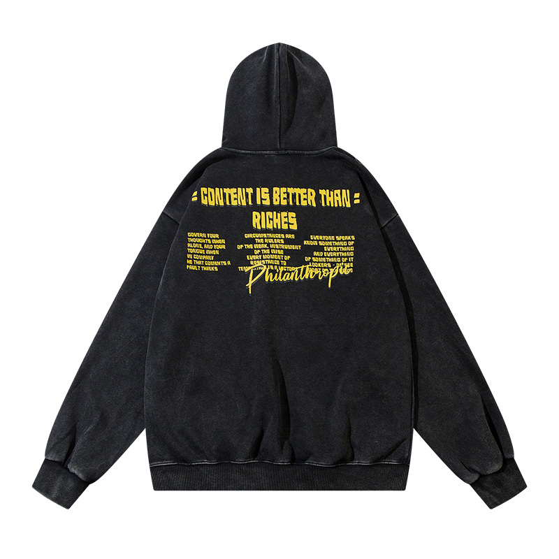 The Boondocks Tribute: "Content Is Better Than Riches" Vintage Wash Hoodie