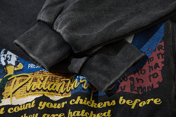 The Boondocks Tribute: "Content Is Better Than Riches" Vintage Wash Hoodie