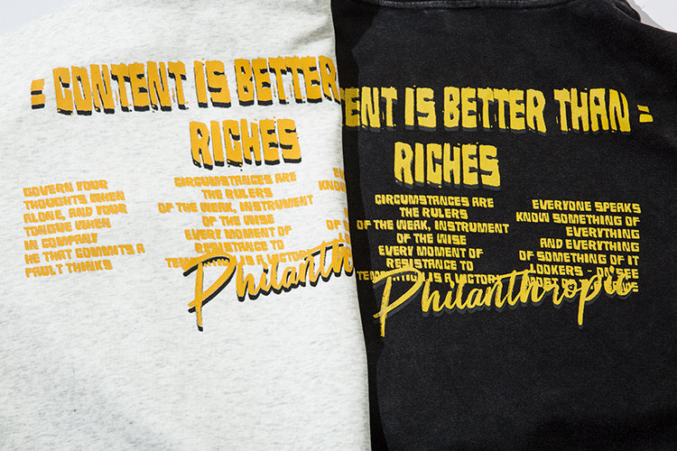 The Boondocks Tribute: "Content Is Better Than Riches" Vintage Wash Hoodie