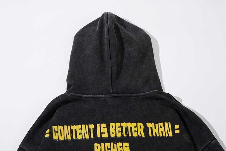 The Boondocks Tribute: "Content Is Better Than Riches" Vintage Wash Hoodie