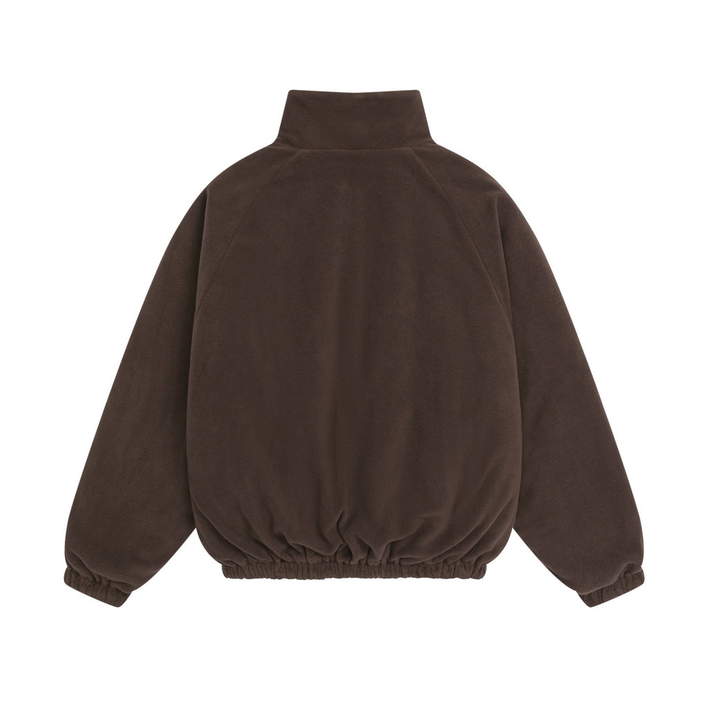 Back View of Brown Sherpa Fleece Winter Coat