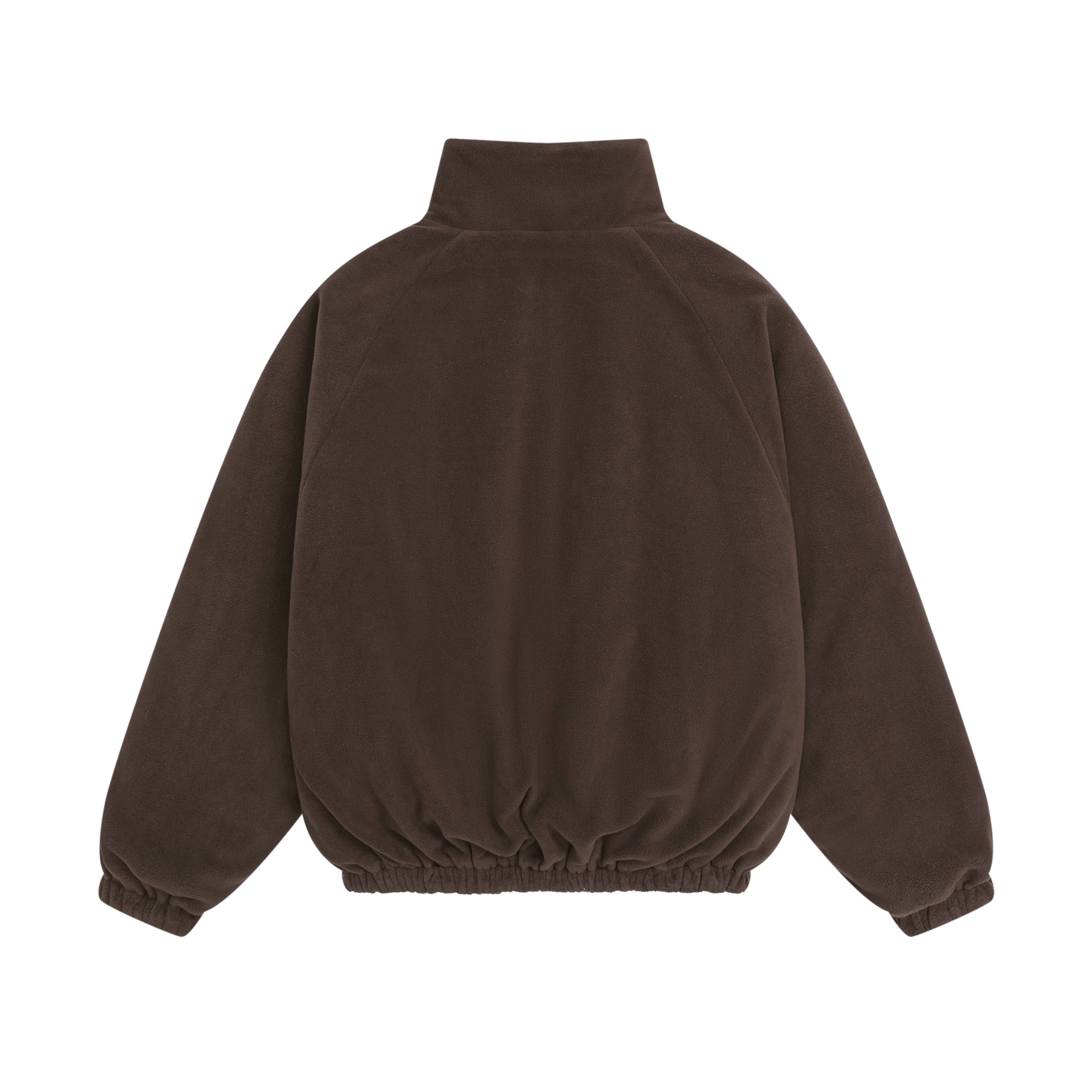 Back View of Brown Sherpa Fleece Winter Coat