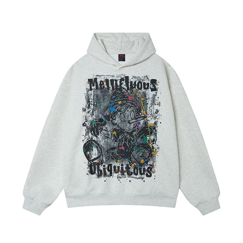 Urban Graffiti Art Hoodie - "Mellifluous" Graphic Print Sweatshirt