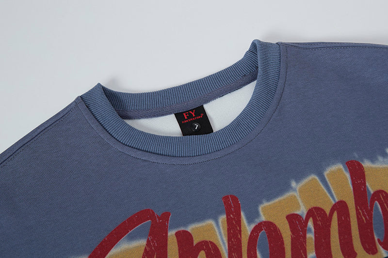 Urban Graffiti Typography Crewneck Sweatshirt