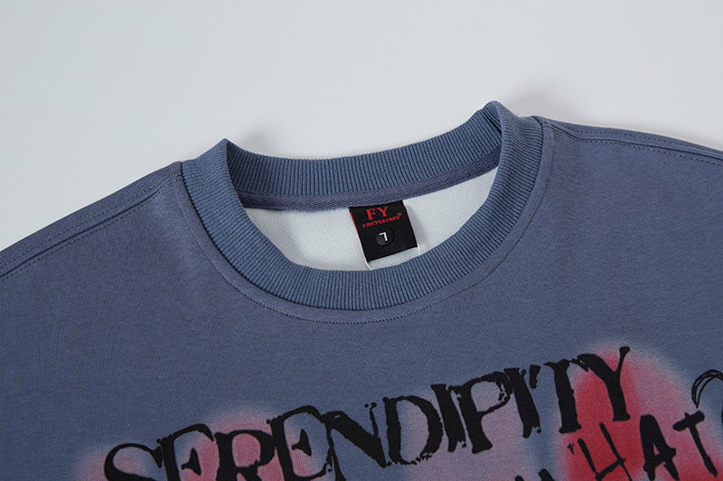 Serendipity 1948 Graffiti Crewneck Sweatshirt | Oversized Streetwear Pullover