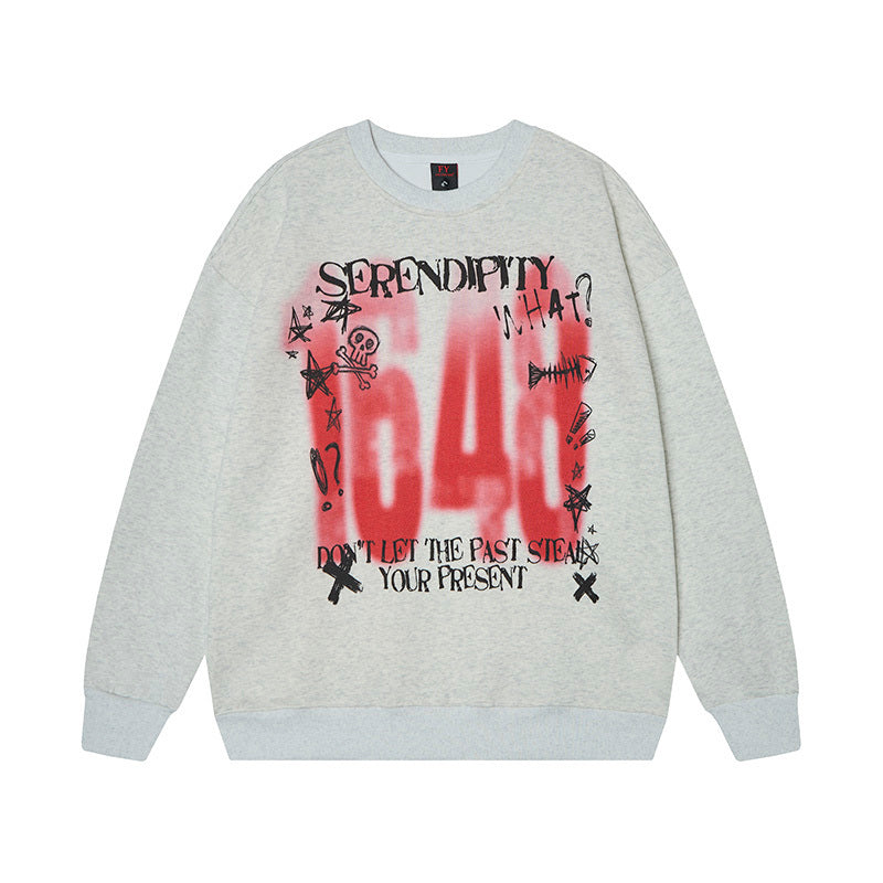 Serendipity 1948 Graffiti Crewneck Sweatshirt | Oversized Streetwear Pullover