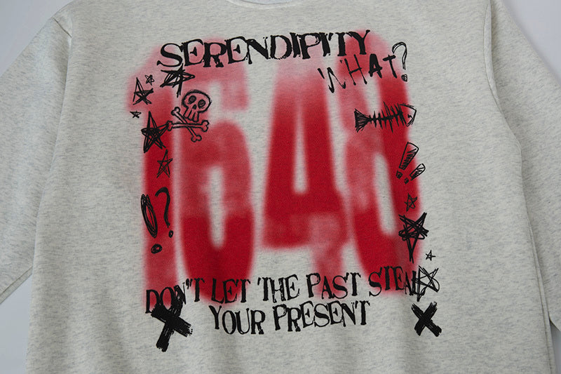 Serendipity 1948 Graffiti Crewneck Sweatshirt | Oversized Streetwear Pullover