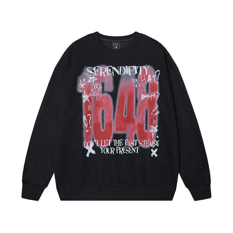 Serendipity 1948 Graffiti Crewneck Sweatshirt | Oversized Streetwear Pullover