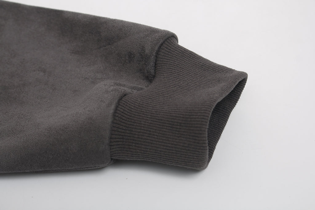 Unisex Varsity Jacket with Logo - Pink & Gray, Stand Collar Zipper Coat for Spring/Fall