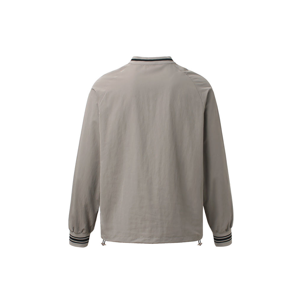 V-Neck Sweatshirt (Grey/Navy) - Unrestricted Shoulder Fit