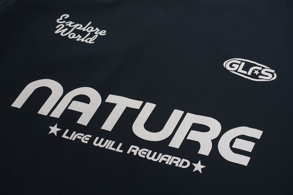 V-Neck Sweatshirt (Grey/Navy) - Unrestricted Shoulder Fit