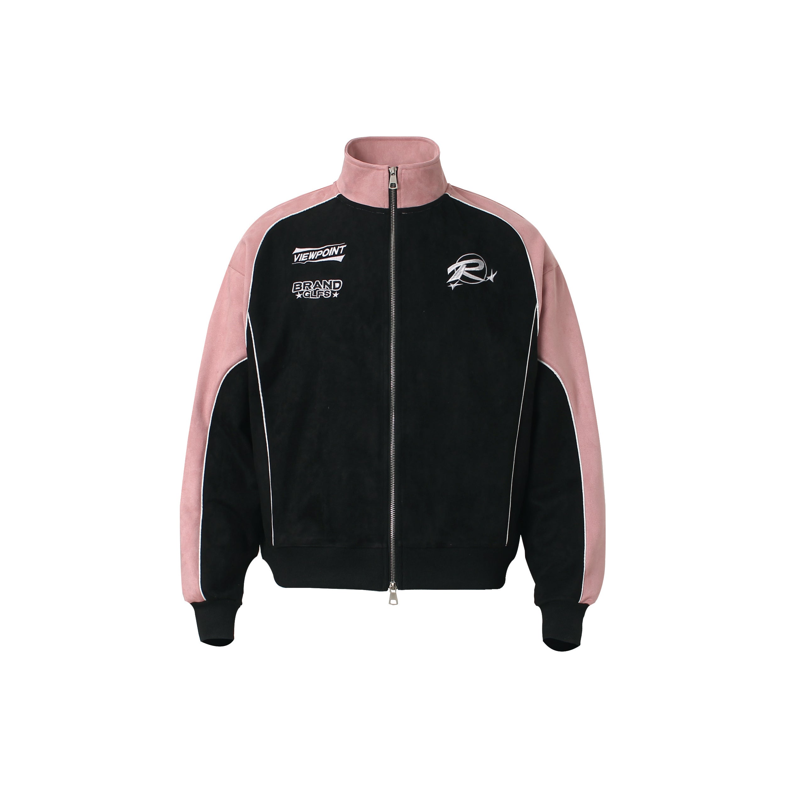 retro-racing-jacket-black-pink-front-view